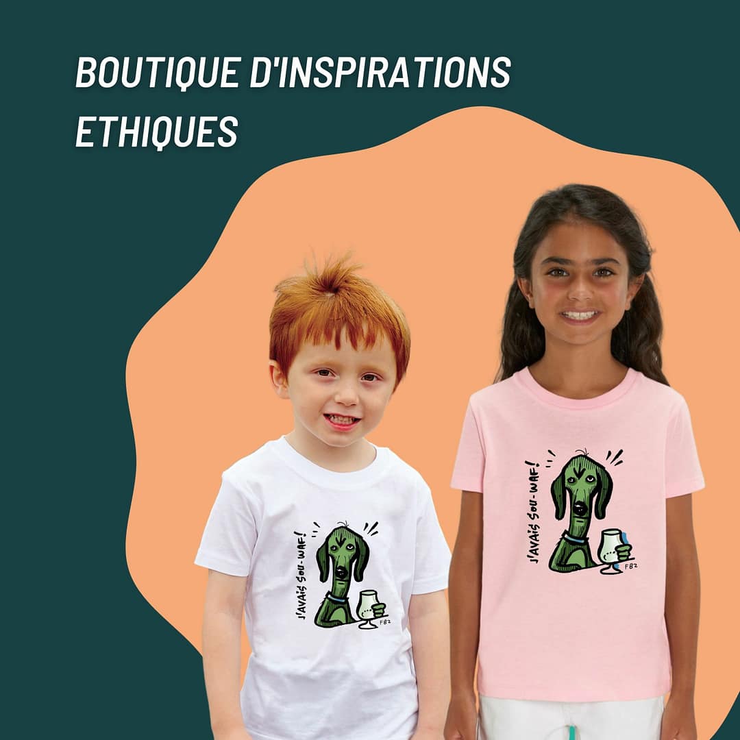 T-shirt enfant : Chient vert by FBZ
