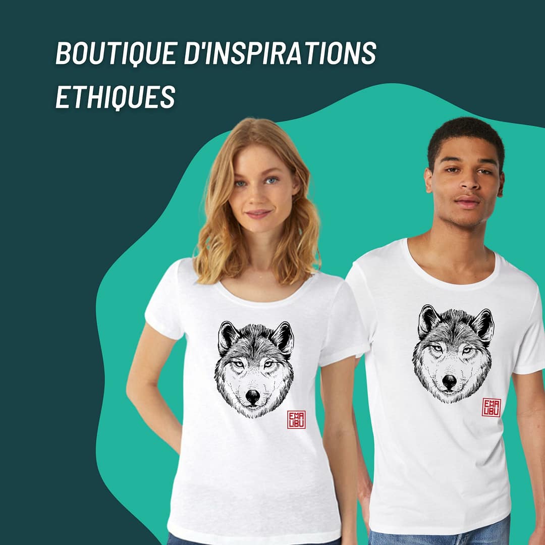 T-shirt : Loup by Emmalibu