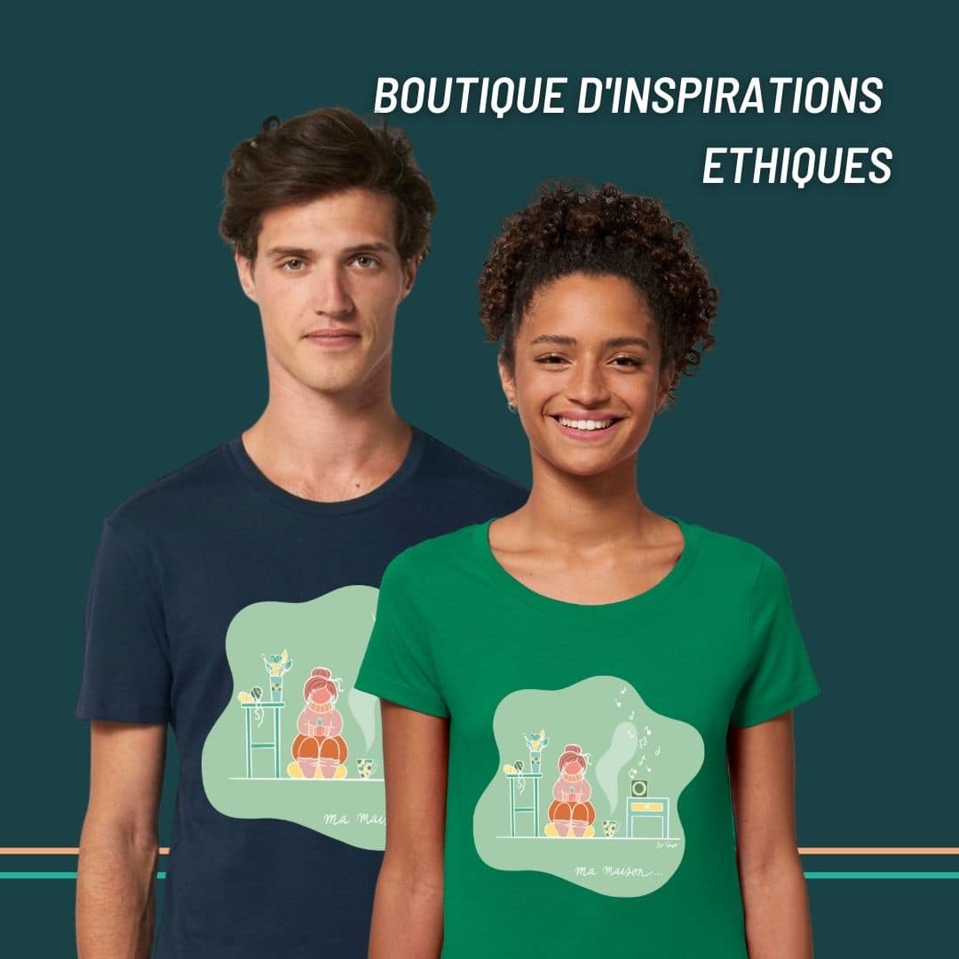 T-shirt : Ma maison - vert by Bel Tempo