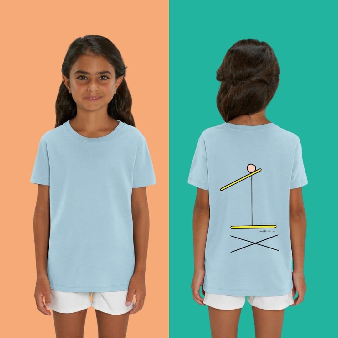 Glissement- T-shirt Light blue- Enfants - Maëlle M-F