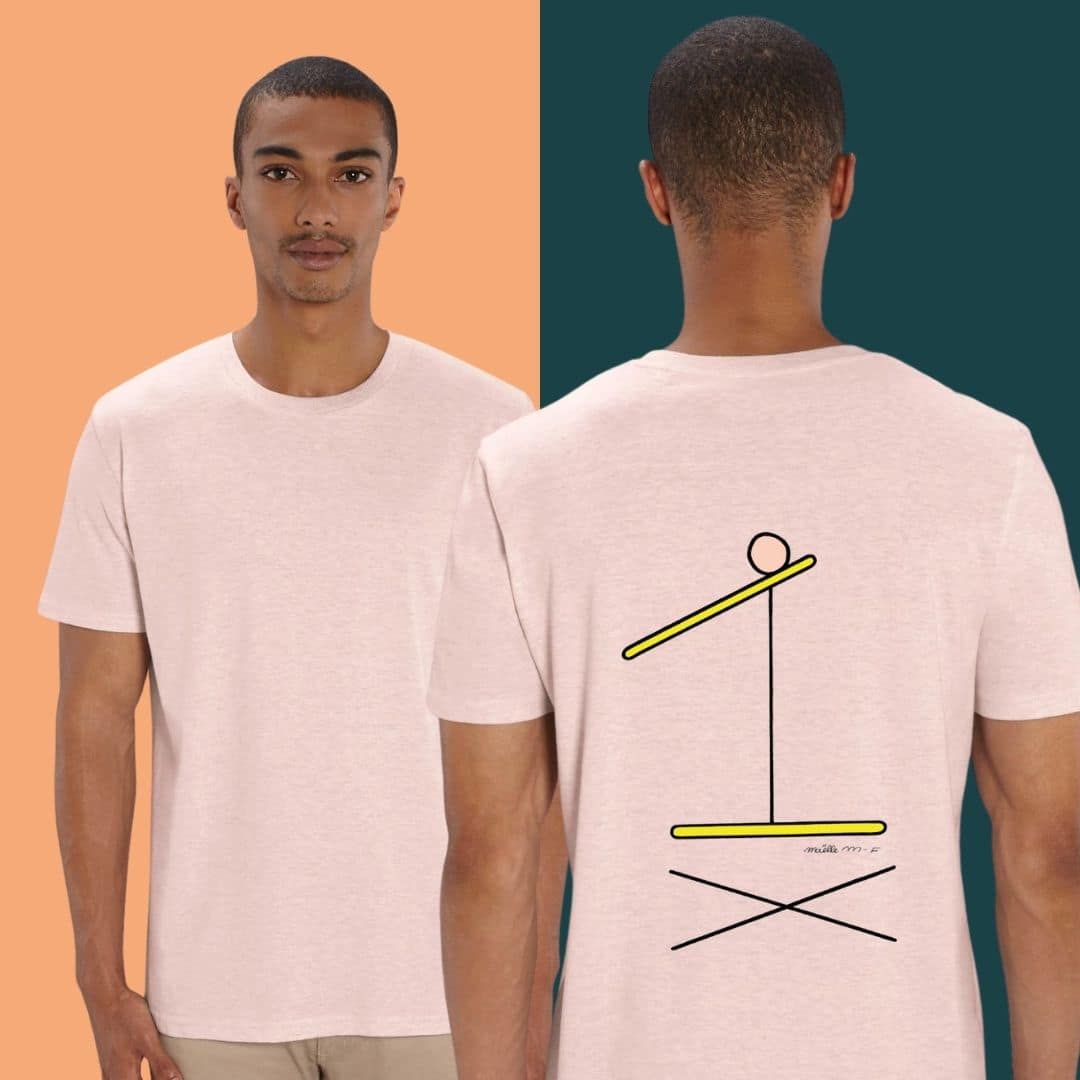 Glissement- T-shirt Millenial Pink- Homme - Maëlle M-F