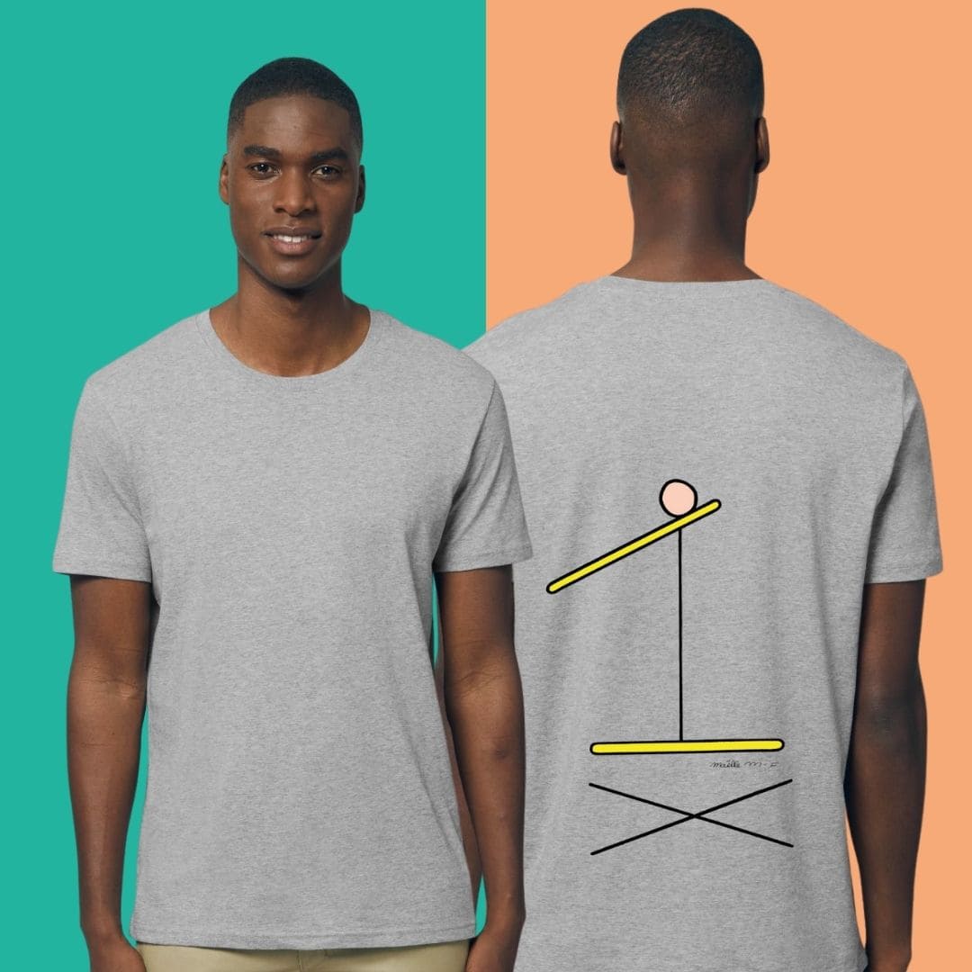 Glissement- T-shirt Sport Grey - Homme - Maëlle M-F