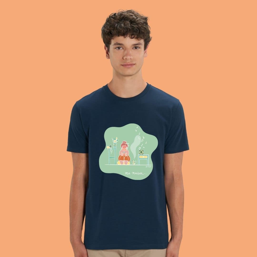 Ma maison Vert - T-shirt Navy - Homme - Bel Tempo