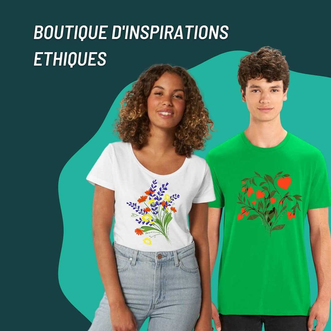 T-shirt : Bouquet d'amour by Mauvaise Herbe