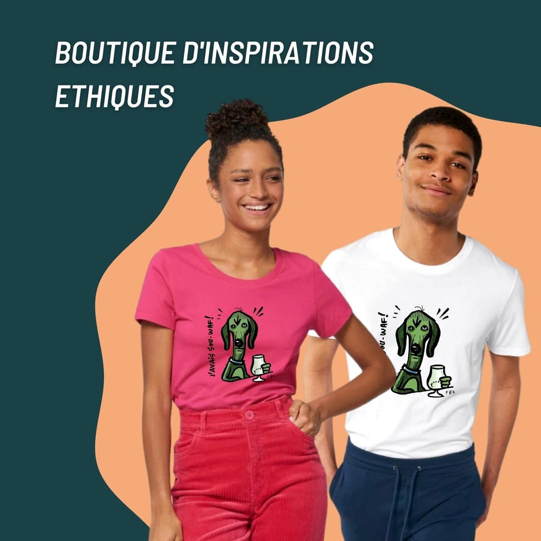 T-shirt : Chien vert by FBZ