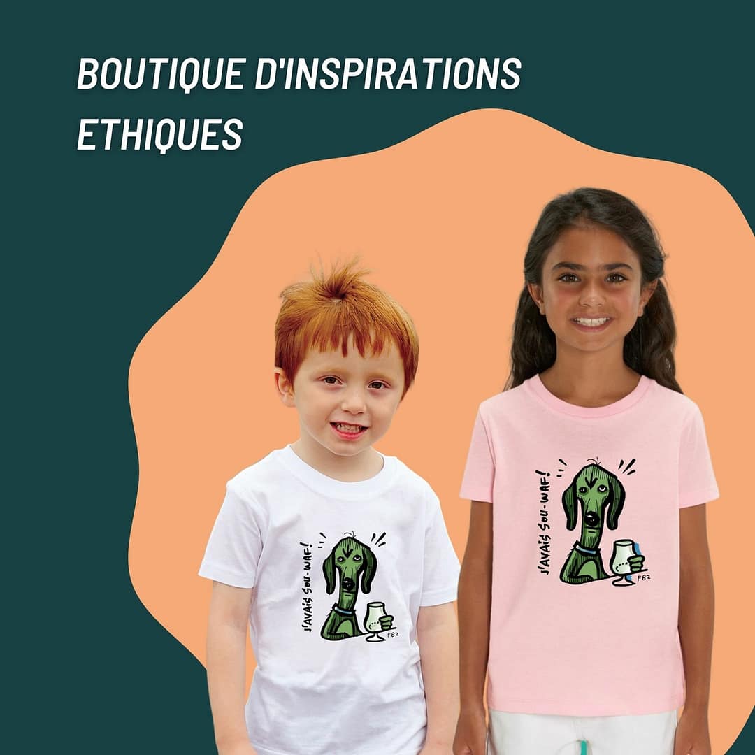 T-shirt enfant : Chient vert by FBZ