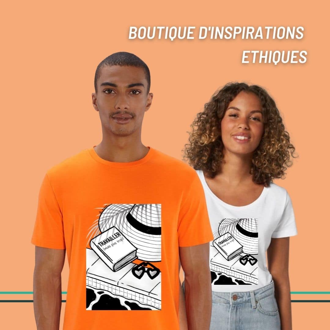 T-shirt : Travailler (mais pas trop) by La manza