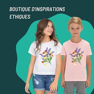 T-shirt enfant : Bouquet d'amour by Mauvaise Herbe